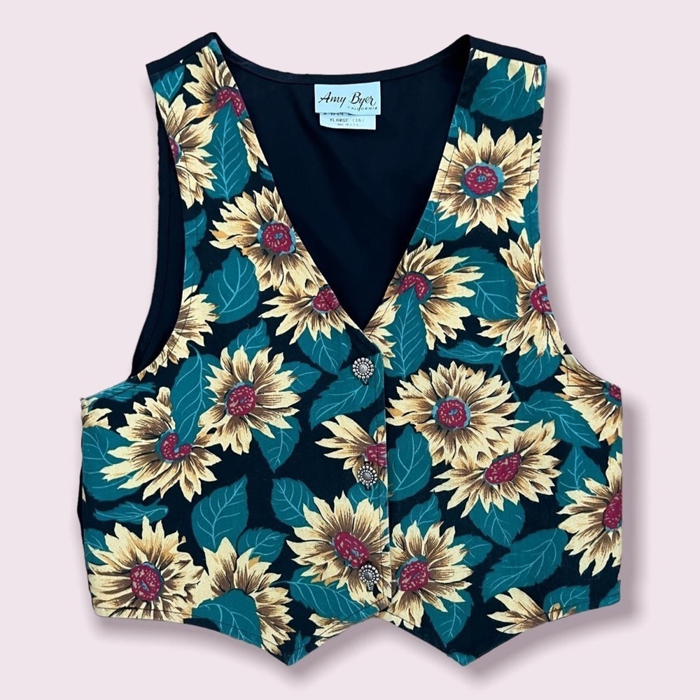 Vintage 90s sunflower vest